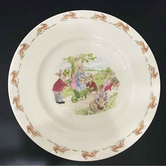 Vintage 1936 ROYAL DOULTON England “Bunnykins” English Fine Bone China 4pc Set - Picture 7 of 16